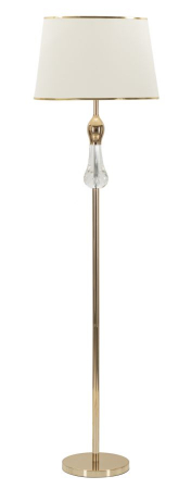 Lampa de podea, Lampadare - Lampa de podea alba aurie glam CreativDeco