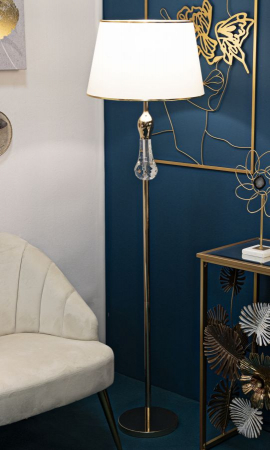Lampa de podea alba aurie glam CreativDeco [4]