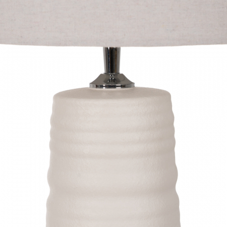 Lampa podea alba ceramica cu abajur in|Lampi inalte naturale pentru decor relaxant [3]