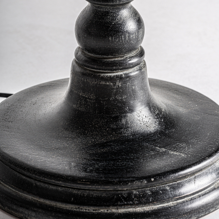 Lampa podea clasica lemn mango alb negru|Lampi elegante [3]