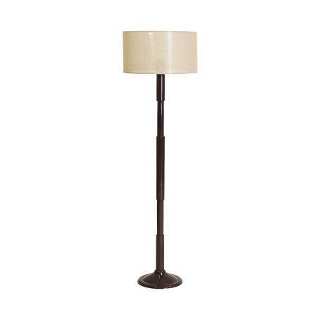 Lampa de podea, Lampadare - Lampă de podea din metal maro cu abajur din stofă bej Freya