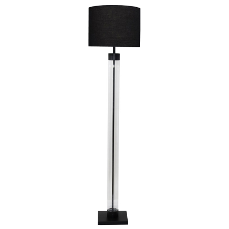 Lampa de podea, Lampadare - Lampă de podea metal sticlă fumurie negru moderna
