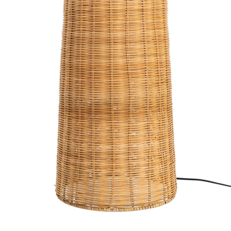 Lampă de podea din ratan natural cu abajur conic și bază în formă de trunchi de con – fotografie produs principal [5]