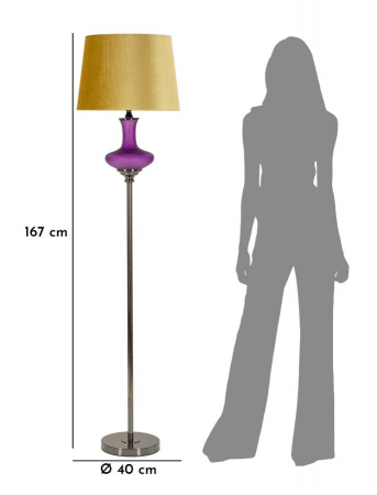 Lampa de podea violet | Lampadar sofisticat CreativDeco [6]