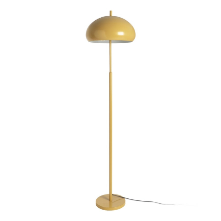 Lampa de podea, Lampadare - Lampă de podea muștar cu abajur semisferic din metal