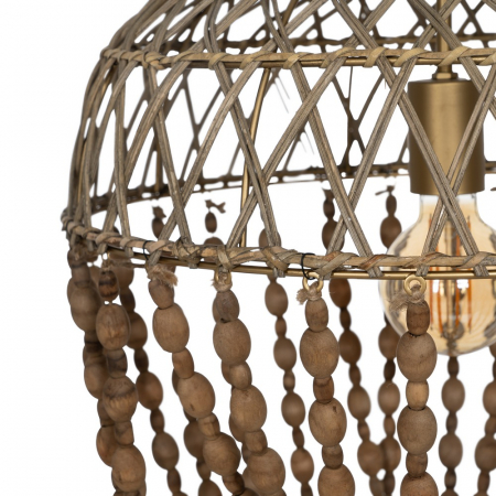 Lustra suspendata ratan si margele CreativDeco - Design elegant pentru interioare [3]