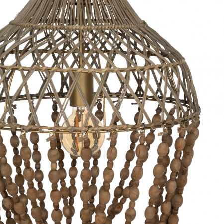 Lustra suspendata ratan si margele CreativDeco - Design elegant pentru interioare [1]