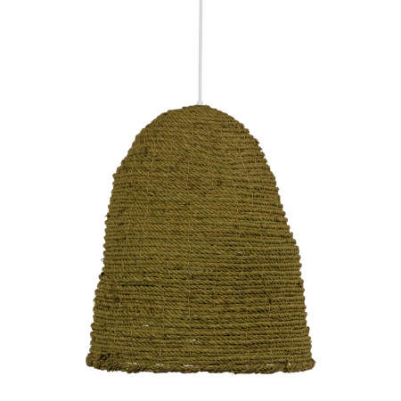 Lustre, Lampi suspendate - Lustra verde din franghie CreativDeco - Stil rustic pentru interioare