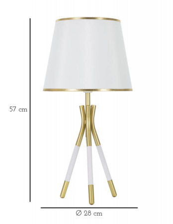 Lampa moderna tripod alb-auriu design italian CreativDeco [5]