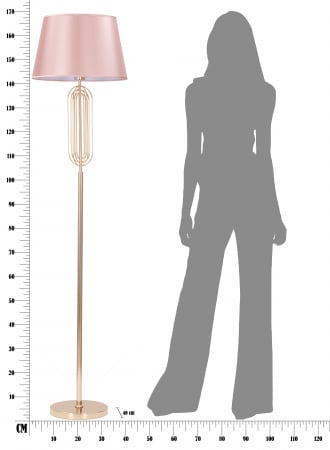 Lampadar Krista, auriu roz, metal/textil - CreativDeco.ro [5]