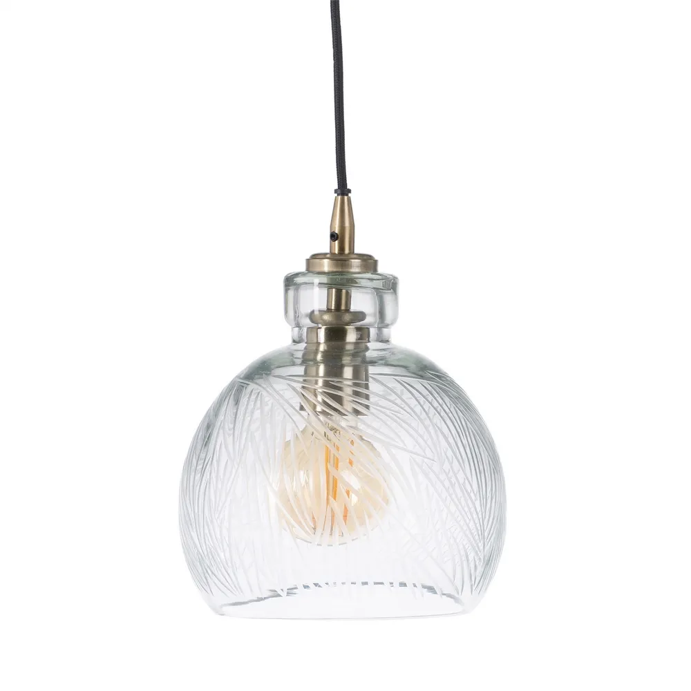 Lustre, Lampi suspendate - Lampa suspendata Cristal, sticla/metal, transparent/auriu, Ixia