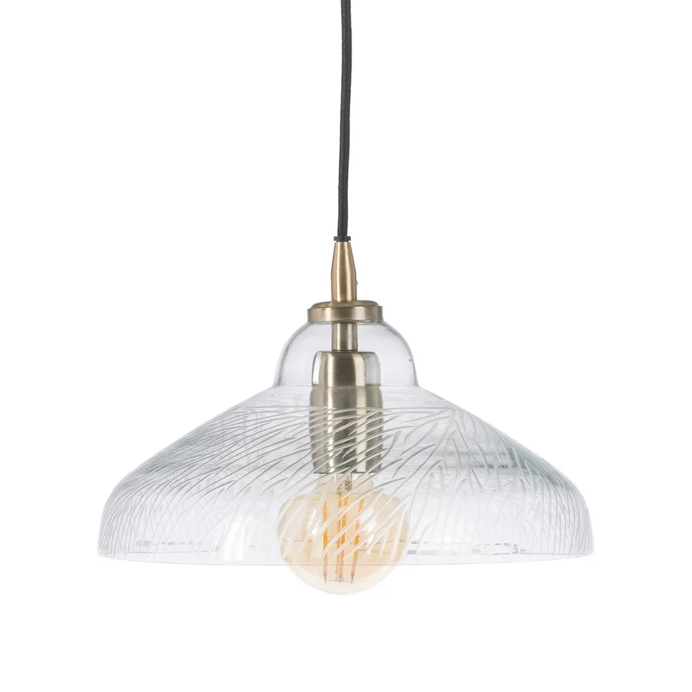 Lustre, Lampi suspendate - Lampa suspendata Cristal, sticla/metal, transparent/auriu, Ixia