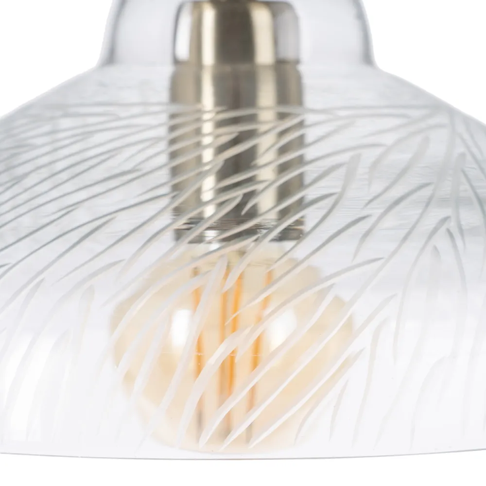 Lampa suspendata Cristal, sticla/metal, transparent/auriu, Ixia [2]