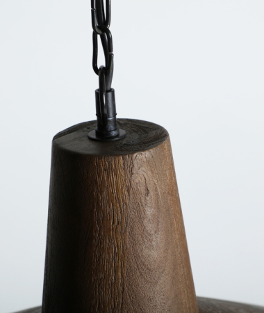 Lampă suspendată lemn mango maro OPLEV – titlu imagine principală [1]