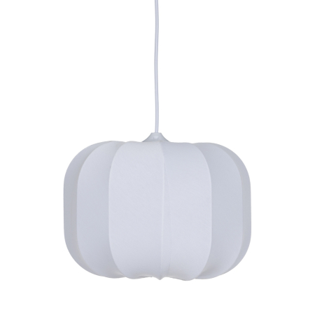 Iluminat in Stil Japandi - Lampă suspendată din material textil alb cu profil compact