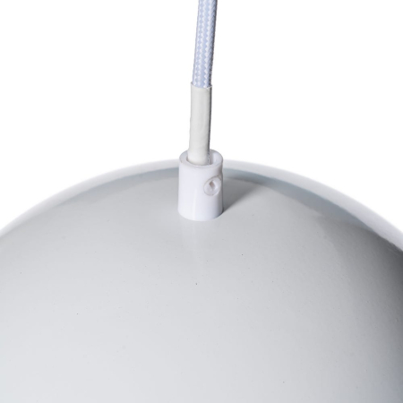 Lampa suspendată din metal alb cu cupolă emisferică și sferă reflectoare – compactă [2]