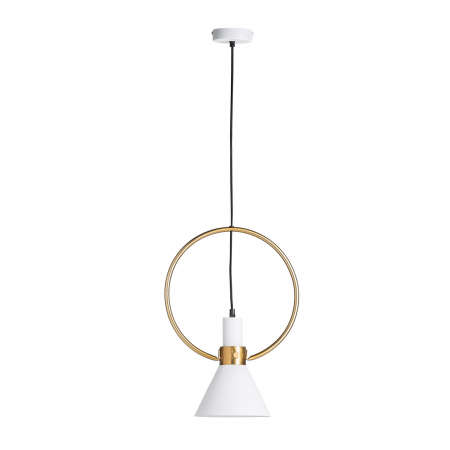 Lampa suspendata Art Deco fier alb auriu|Lampi elegante [1]