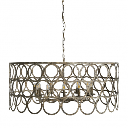 Lustre, Lampi suspendate - Lampa suspendata provensala fier argintiu|Lampi rustice