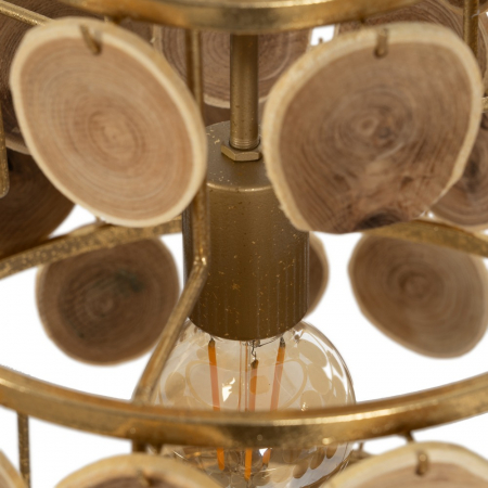 Lustra Metalica si Lemn CreativDeco - Design Modern Natural [4]