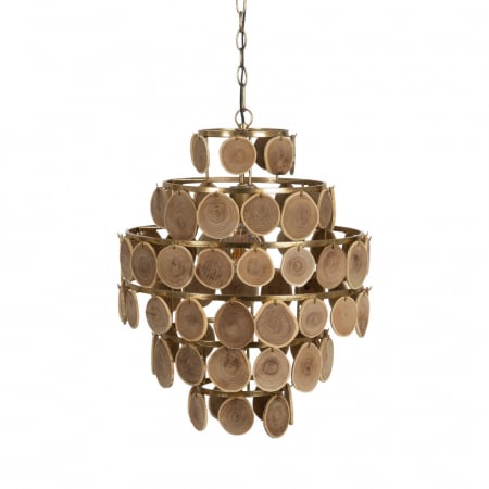 Lustre, Lampi suspendate - Lustra Metalica si Lemn CreativDeco - Design Modern Natural