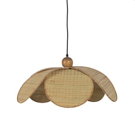 Lustre, Lampi suspendate - Lampă suspendată din rachită împletită, formă de floare petalată