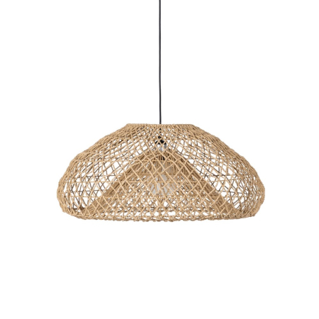 Lustre, Lampi suspendate - Lampa suspendată din sfoară de hârtie naturală cu împletitură aerisită – abajur amplu