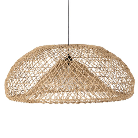 Lustre, Lampi suspendate - Lampa suspendată din sfoară de hârtie naturală cu siluetă amplă și împletitură aerisită