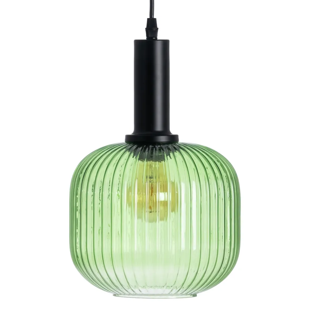 Lustre, Lampi suspendate - Lampa suspendata Greeny, sticla cristal, verde - CreativDeco.ro