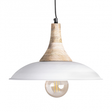 Lustre, Lampi suspendate - Lampa suspendata industriala alba|Corpuri de iluminat moderne