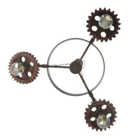 Lampa suspendata, metal, maro vintage, Mauro Ferretti [7]