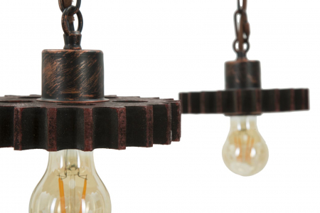 Lampa suspendata, metal, maro vintage, Mauro Ferretti [4]