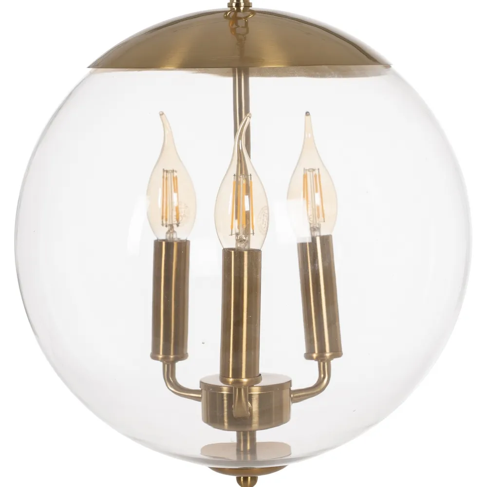 Lampa suspendata, metal/sticla, auriu, Ixia [2]