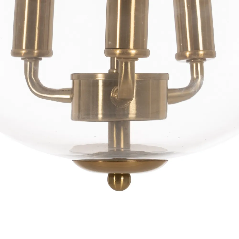 Lampa suspendata, metal/sticla, auriu, Ixia [3]