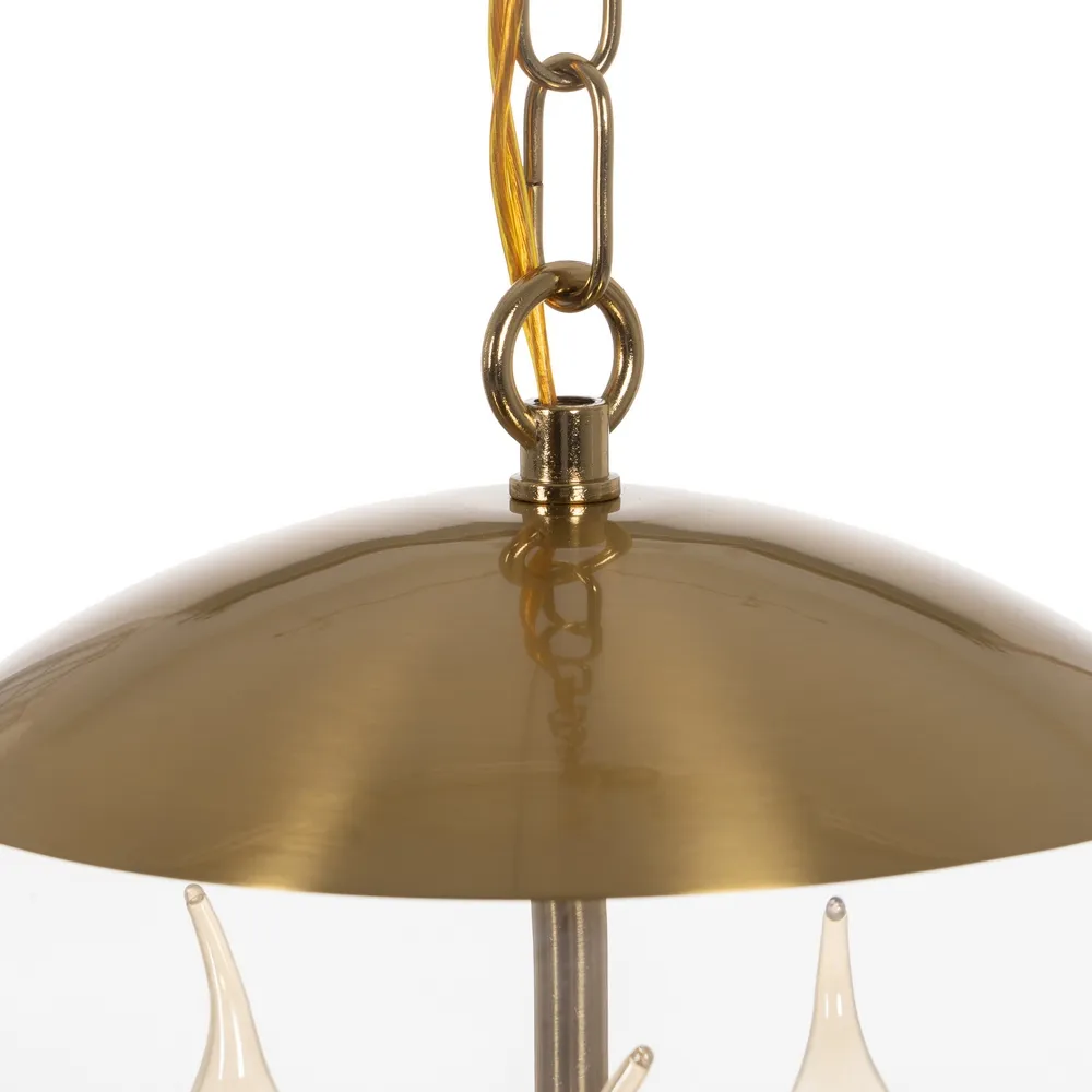 Lampa suspendata, metal/sticla, auriu, Ixia [5]