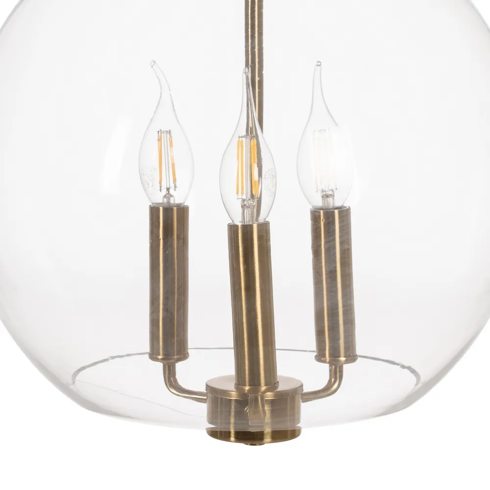 Lampa suspendata, metal/sticla, auriu, Ixia [1]