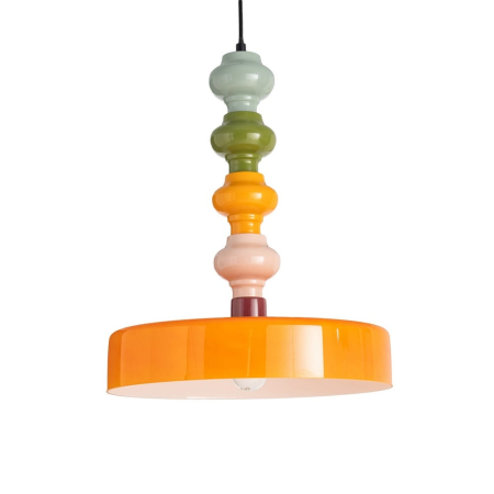 Lustre, Lampi suspendate - Lampă suspendată multicoloră portocalie supradimensionată