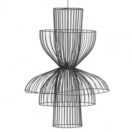 Stil de design - Lampa suspendata Art Deco fier negru|Lustre elegante