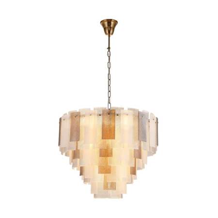 Lustre, Lampi suspendate - Lampă suspendată din sticlă champagne cu design stratificat