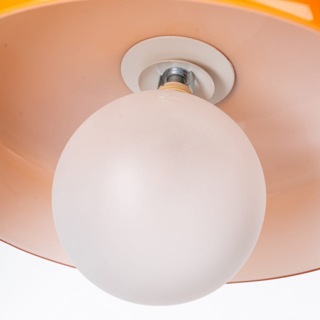 Lampa suspendata portocalie din metal si sticla silueta modern retro – volum compact [3]