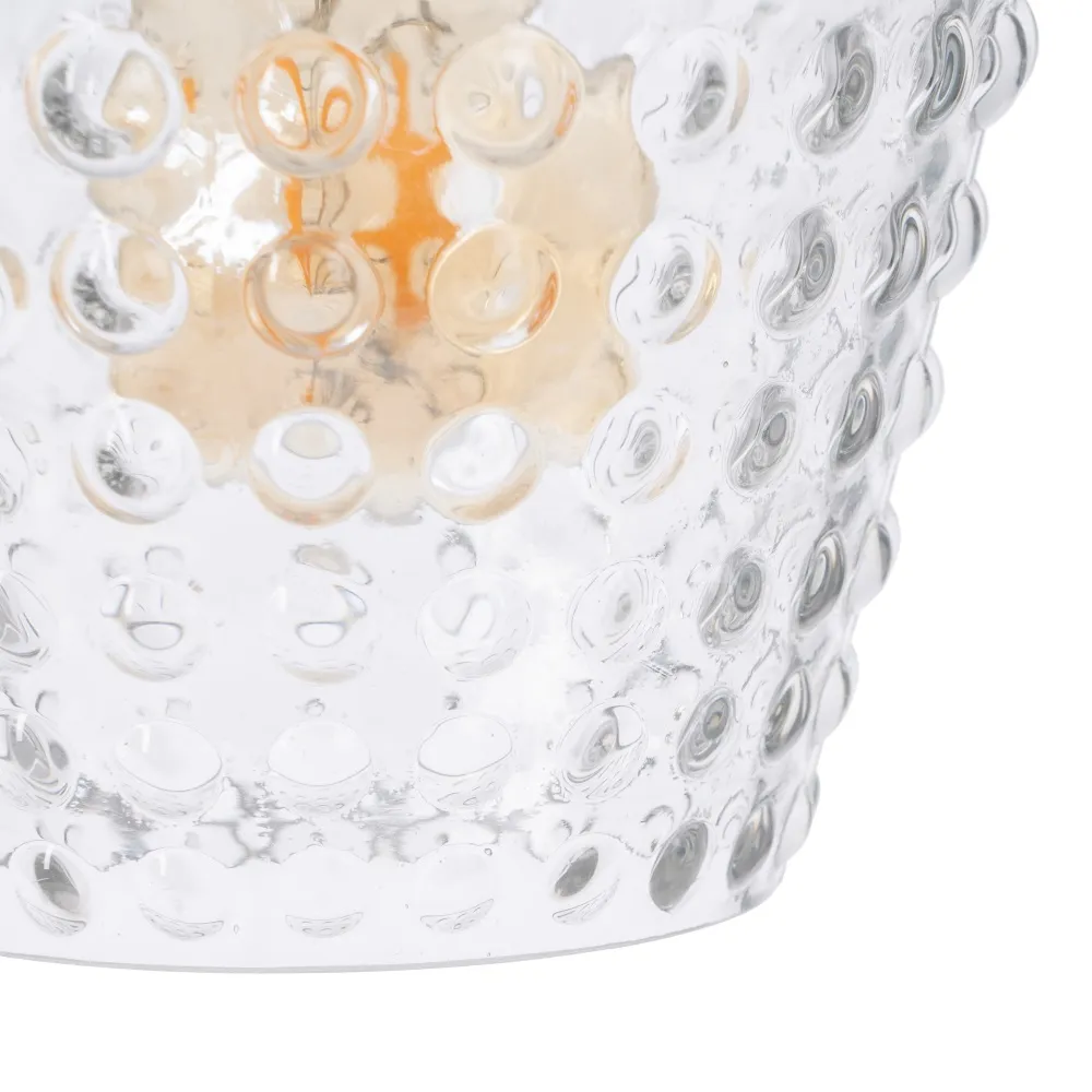 Lampa suspendata Cristal, sticla/metal, transparent/auriu, Ixia [3]
