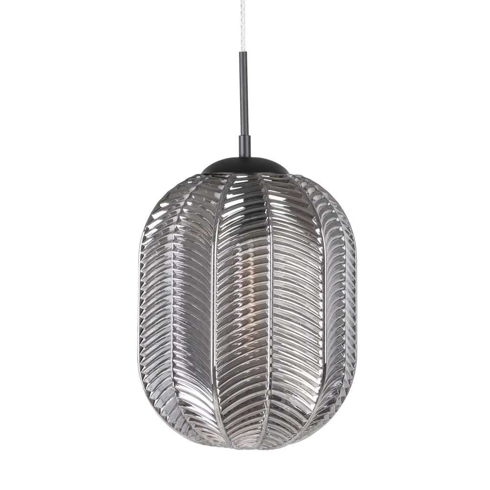 Lustre, Lampi suspendate - Lampa suspendata, sticla metal, gri, CreativDeco.ro