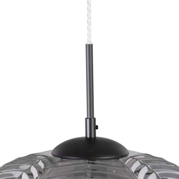 Lampa suspendata, sticla/metal, gri, Ixia [5]