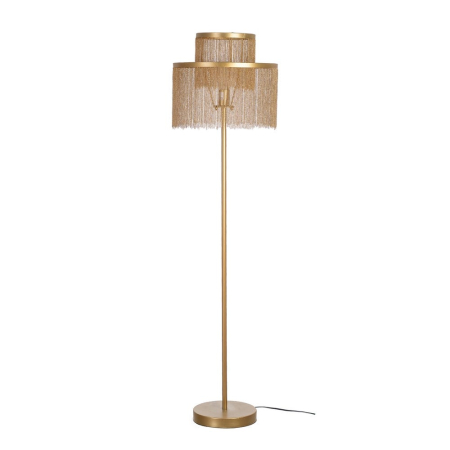Lampa de podea, Lampadare - Lampadar auriu din metal cu design glam