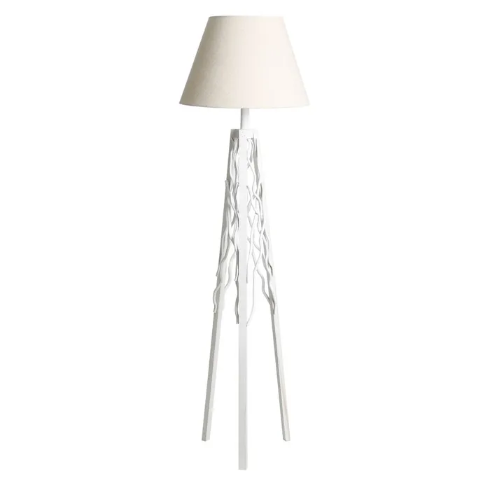 Rustic - Lampadar Branches, Lemn, Alb - creativdeco.ro