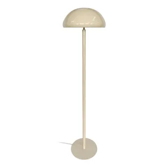 Lampa de podea, Lampadare - Lampadar crem din metal emailat cu abajur tip dom