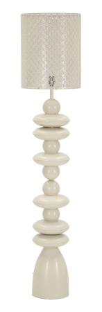 Lampa de podea, Lampadare - Lampadar cu bază sculptată din pietre suprapuse și abajur texturat