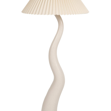 Lampadar decorativ ceramic abajur plisat bej Ixia [5]