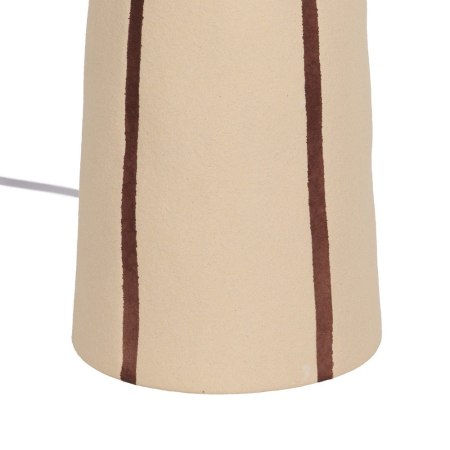 Lampadar decorativ ceramic dungi maro abajur plisat crem Ixia [7]