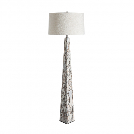 Lampa de podea, Lampadare - Lampadar Art Deco bronz gri si crem|Iluminat interior de lux