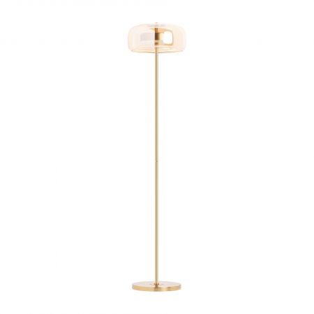 Lampa de podea, Lampadare - Lampadar Art Deco auriu acrilic|Lampadare sofisticate